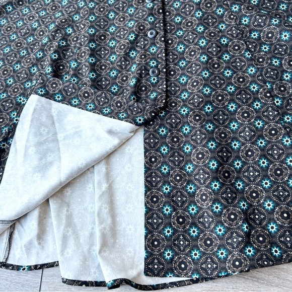 Christopher & Banks Printed Button Front A Line Midi Skirt - Picture 7 of 13